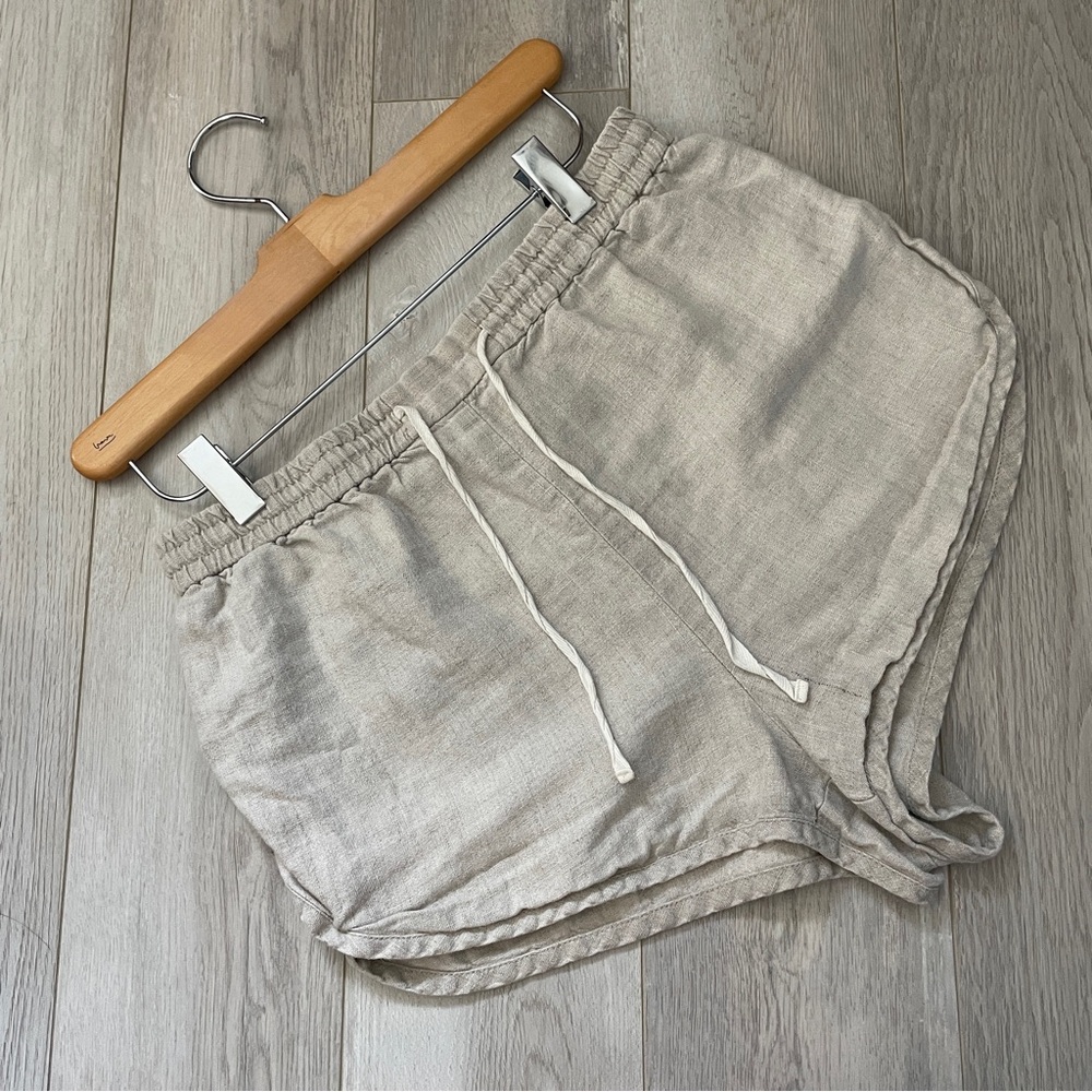 Rachel Comey Practico Linen Shorts – Size Small, Beige, Drawstring